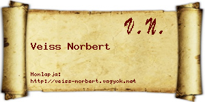 Veiss Norbert névjegykártya